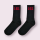 161 Socken schwarz (bestickt) Rot 43-46