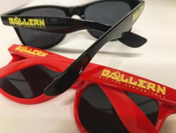 Ballern bis zum Kommunismus Sonnenbrille + gratis Brillenband schwarz